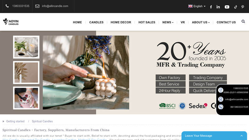 Wholesale Spiritual Candles Manufacturer and Supplier, Factory