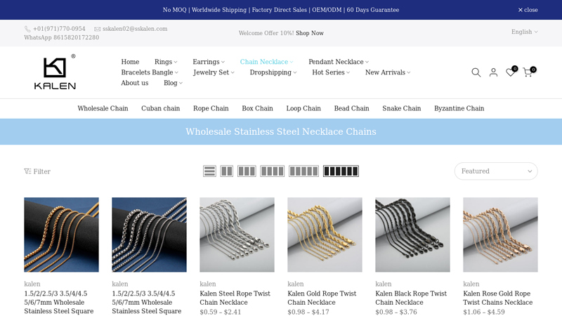 Wholesale Stainless Steel Necklace Chains