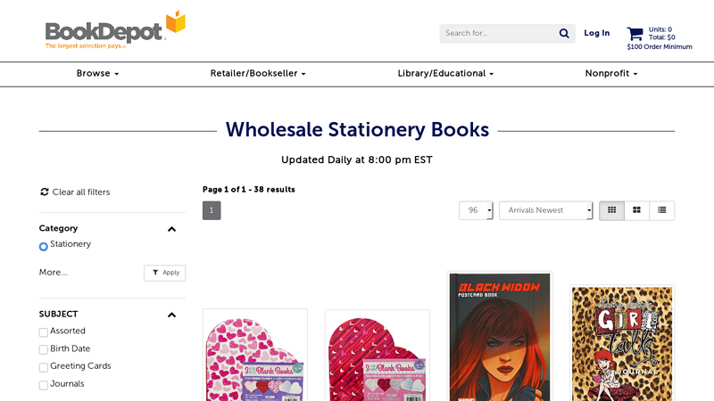 Wholesale Stationery Books