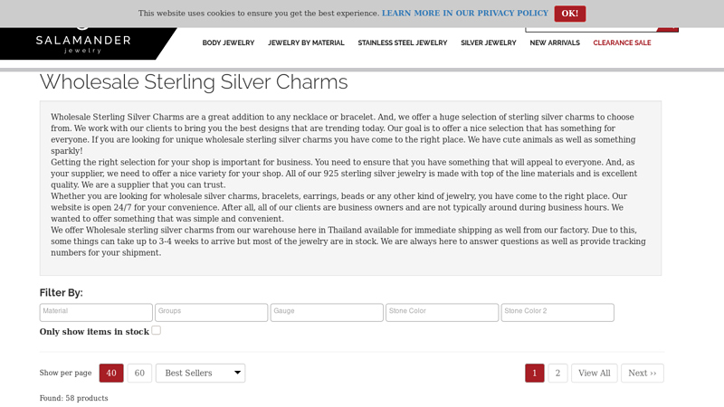 Wholesale Sterling Silver Charms