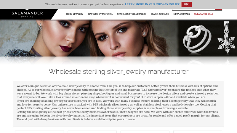 Wholesale Sterling Silver Jewelry Manufacturer