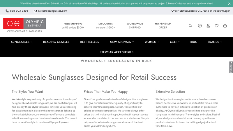 Wholesale Sunglasses
