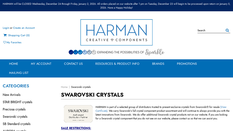 Wholesale Swarovski Crystals and Rhinestones