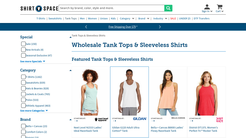 Wholesale Tank Tops & Sleeveless Shirts