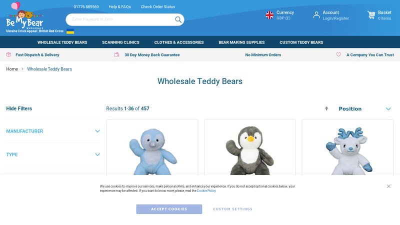 Wholesale Teddy Bears from Be My Bear