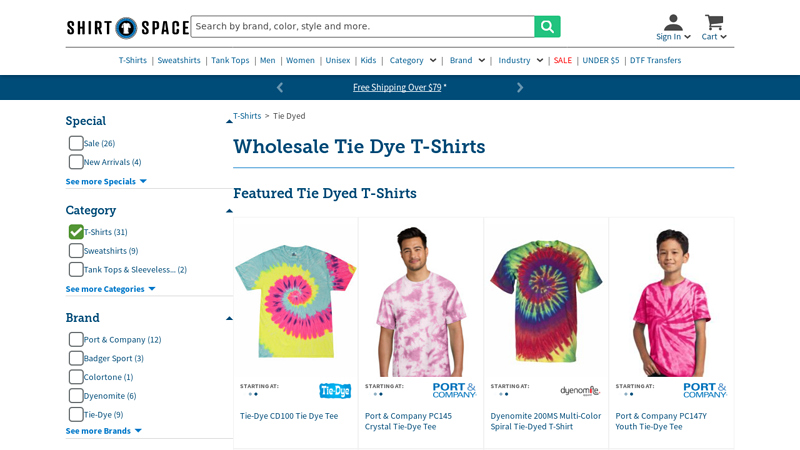 Wholesale Tie-Dye T-Shirts