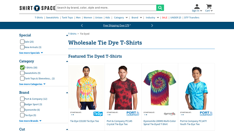 Wholesale Tie-Dye T-Shirts