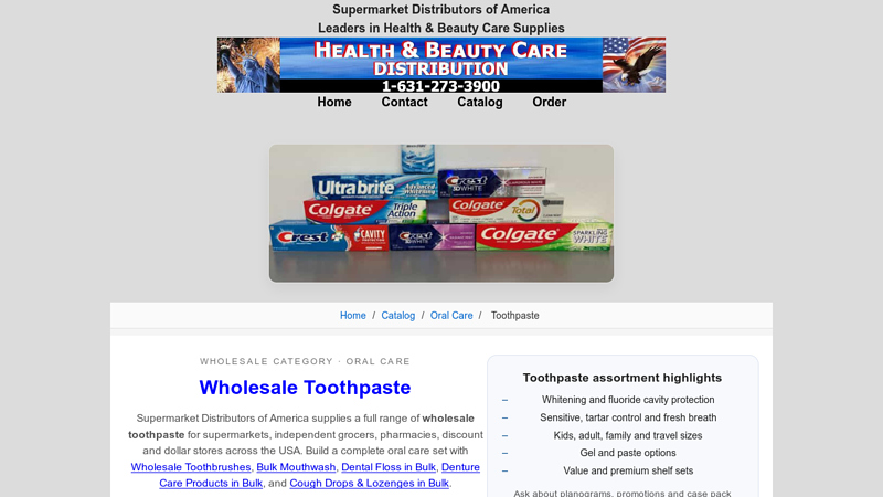 Wholesale Toothpaste in Bulk