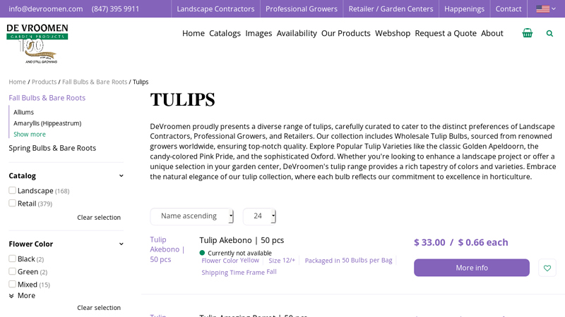 Wholesale Tulip Bulbs