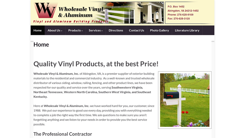 Wholesale Vinyl & Alunimum Products