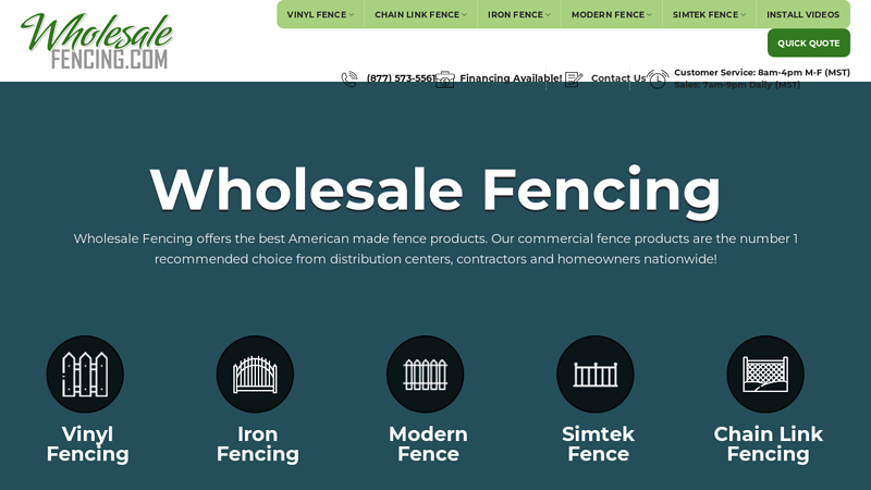 Wholesale Vinyl Fencing