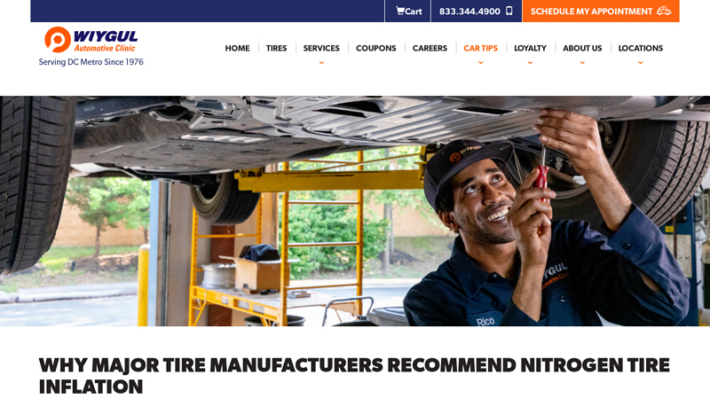 Why Major Tire Manufacturers Recommend Nitrogen Tire Inflation