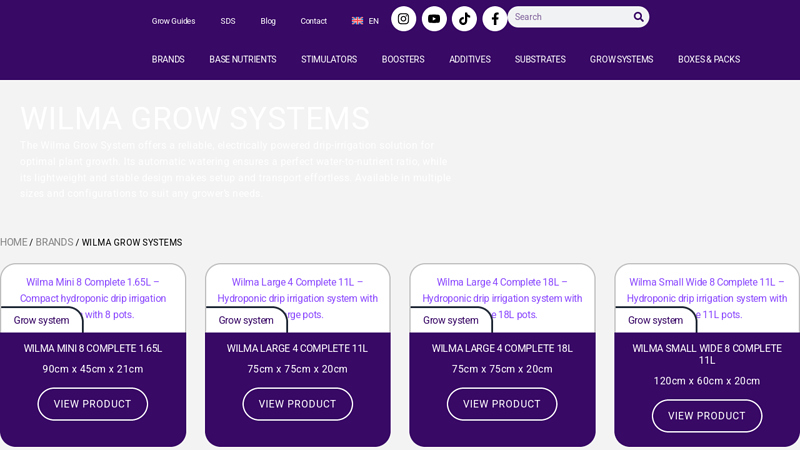 Wilma grow systems – Hydroponic drip irrigation kits