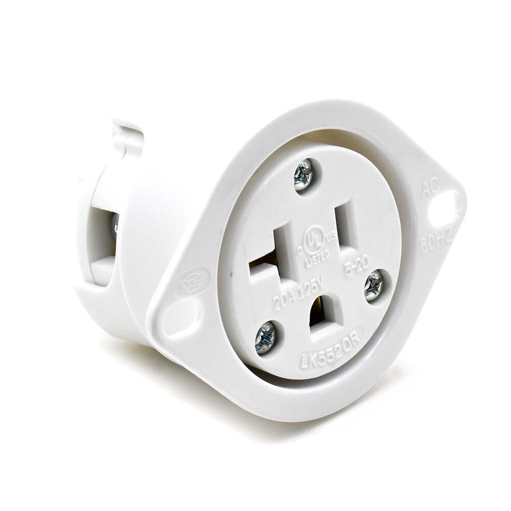 Wire Grounding, 20A 125V, 5-20P and White