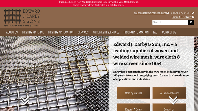 Wire Mesh & Wire Cloth Since 1854