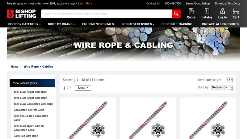 Wire Rope + Steel Cable from Bishop Lifting