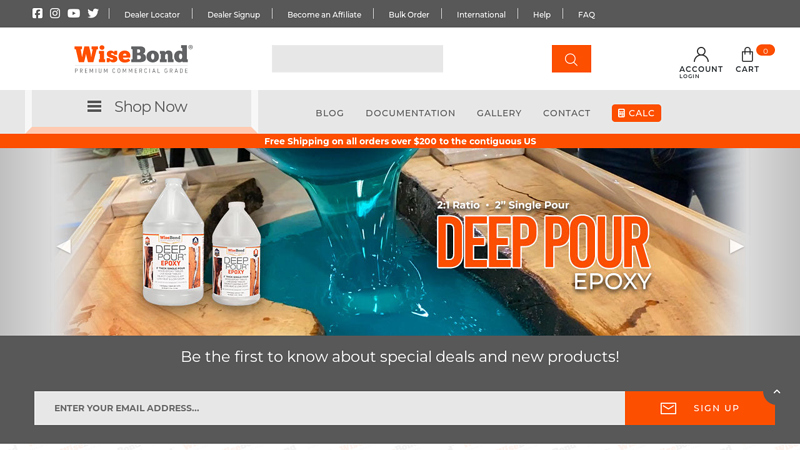 WiseBond Deep Pour Epoxy Table Top Countertop Epoxy Art ...