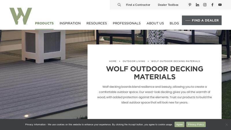 Wolf Outdoor Decking Materials