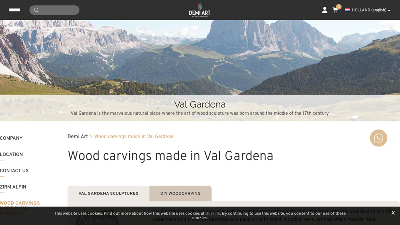 Wood carvings made in Val Gardena