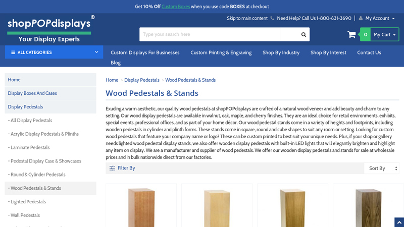 Wood Pedestals & Stands for  Decor