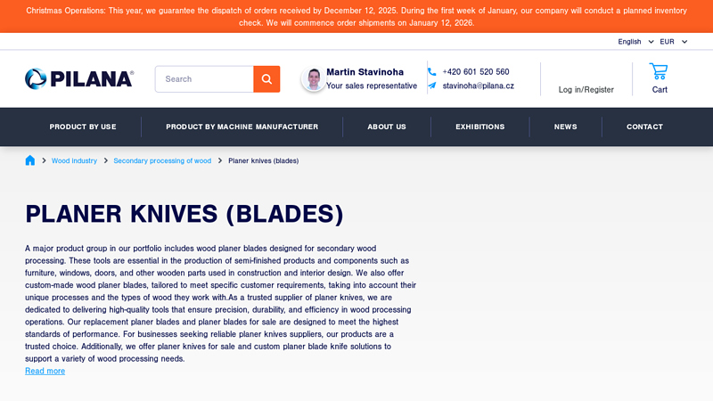 Wood planer planer blades and knives