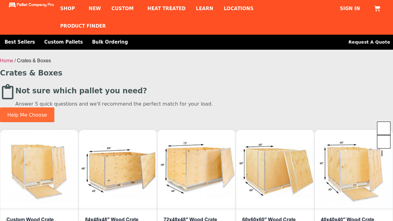 Wooden Crates and Boxes in California