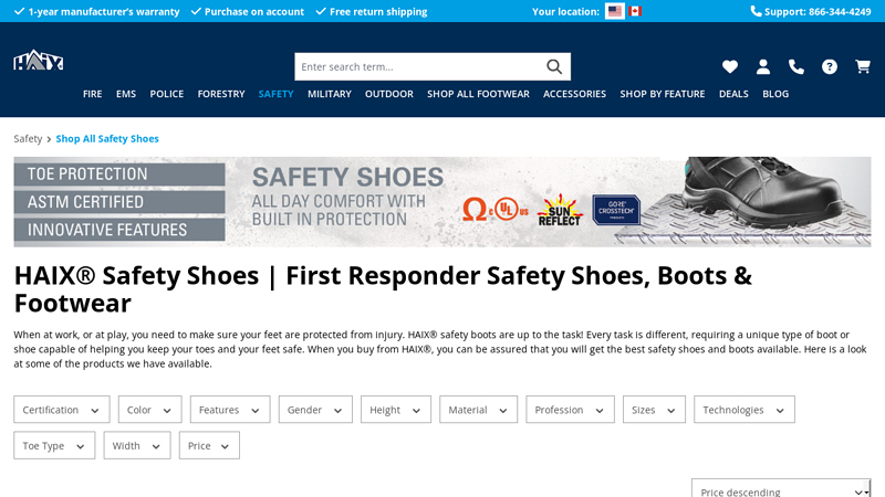 Work Safety Shoes, Boots & Footwear