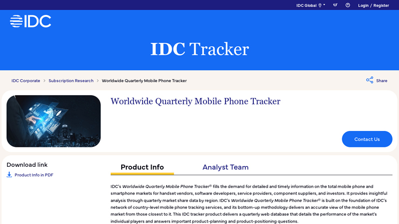 Worldwide Quarterly Mobile Phone Tracker