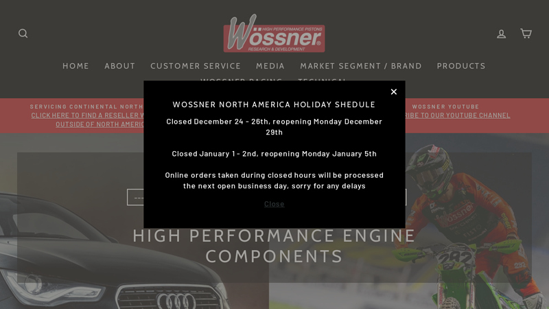 Wossner Pistons USA