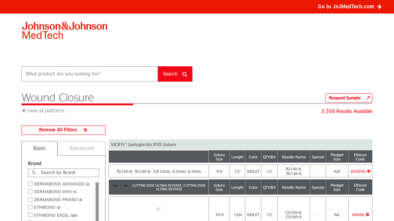 Wound Closure Search