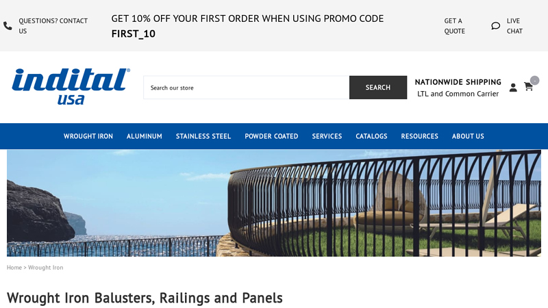 Wrought Iron Railings, Balusters, Panels & More