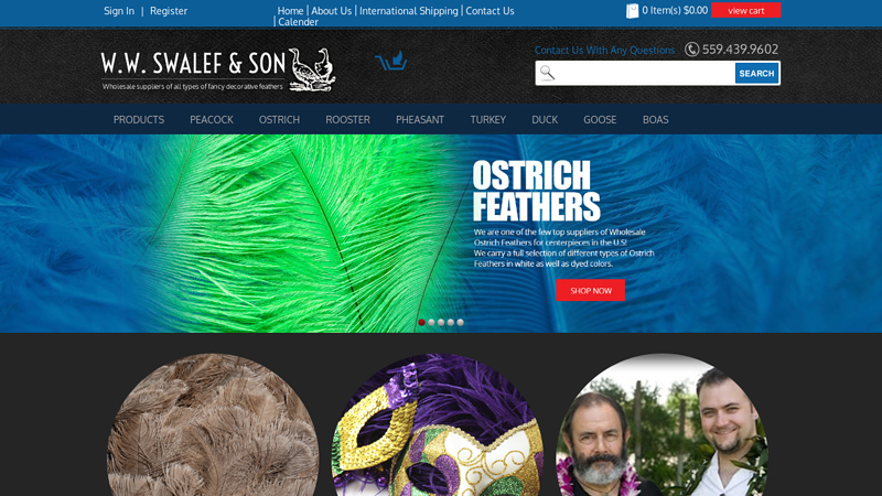 W.W. Swalef & Son: Wholesale Feathers of All Types