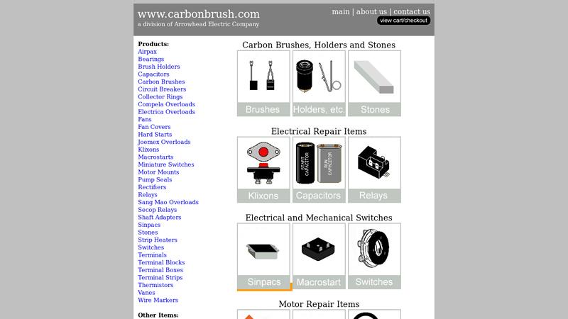 www.carbonbrush.com/Arrowhead Electric Company Main Page