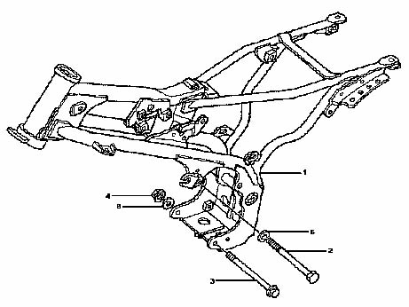 yamaha pw 80 pw80 (4bc7) 1997 frame
