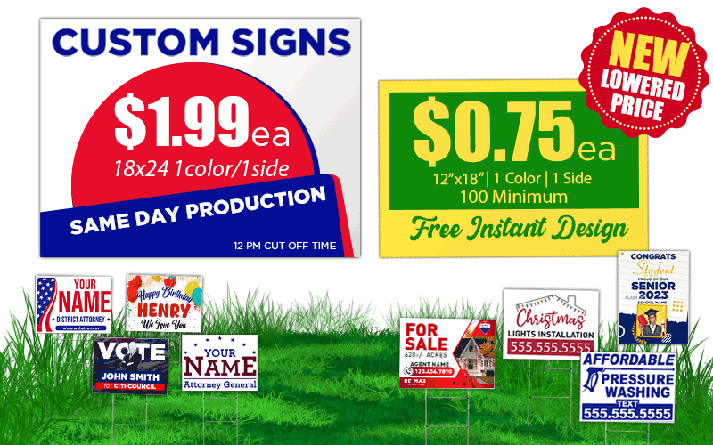 Yard signs, Lawn Signs, Wholesale Yard signs by SIGN DEPOT