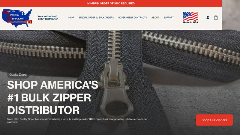 YKK® Zippers Wholesale