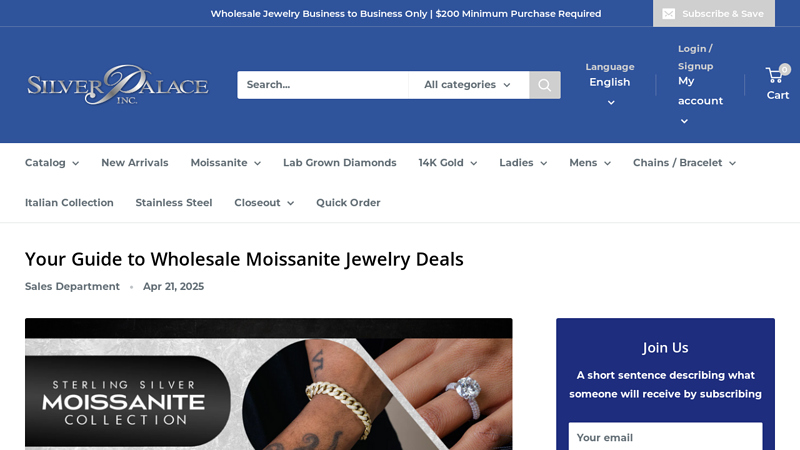 Your Guide to Wholesale Moissanite Jewelry Deals