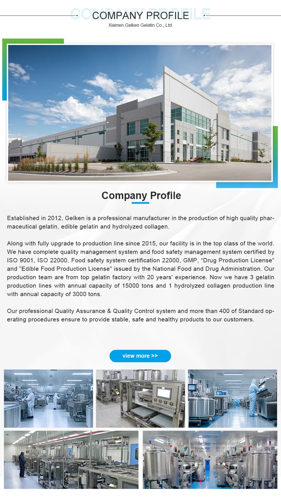 Your Professional Gelatin & Collagen Manufacturer in China