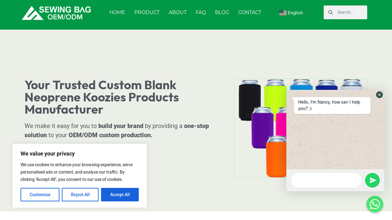 Your Trusted Custom Blank Neoprene Koozies Products Manufacturer