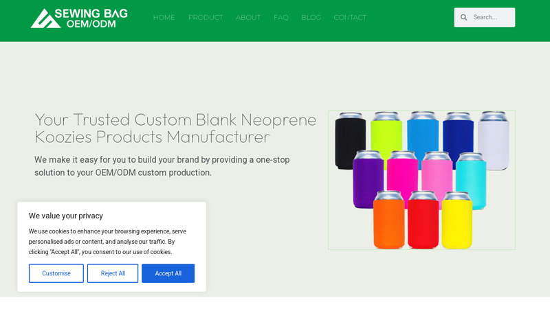 Your Trusted Custom Blank Neoprene Koozies Products Manufacturer