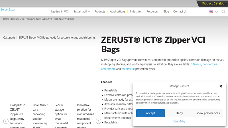 ZERUST® ICT® Zipper VCI Bags