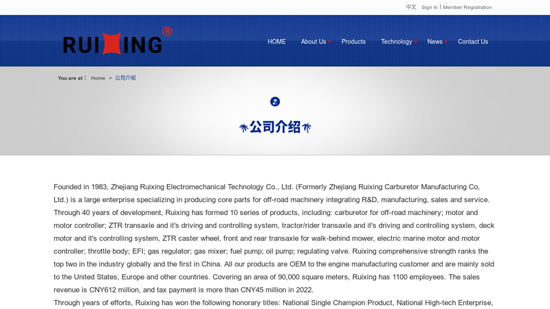 Zhejiang Ruixing Electromechanical Technology Co., Ltd.