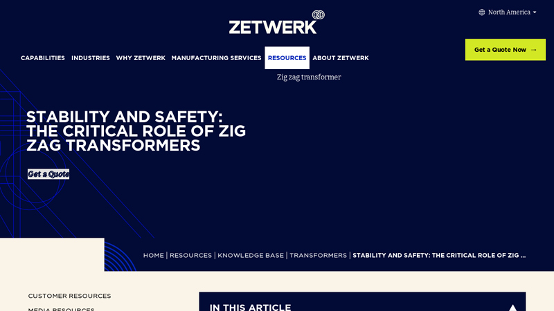 Zig Zag Transformers for Grounding and Power Stability