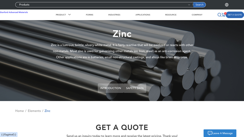 Zinc Products Supplier
