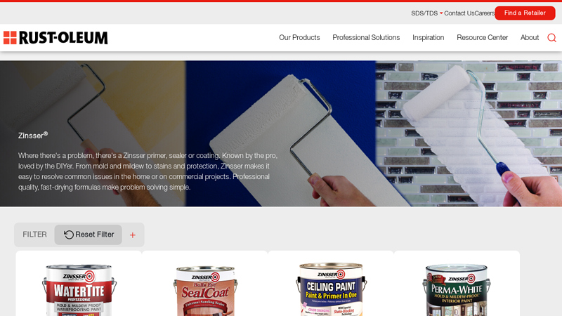 Zinsser® Wall Primer, Paint Sealers and Coatings