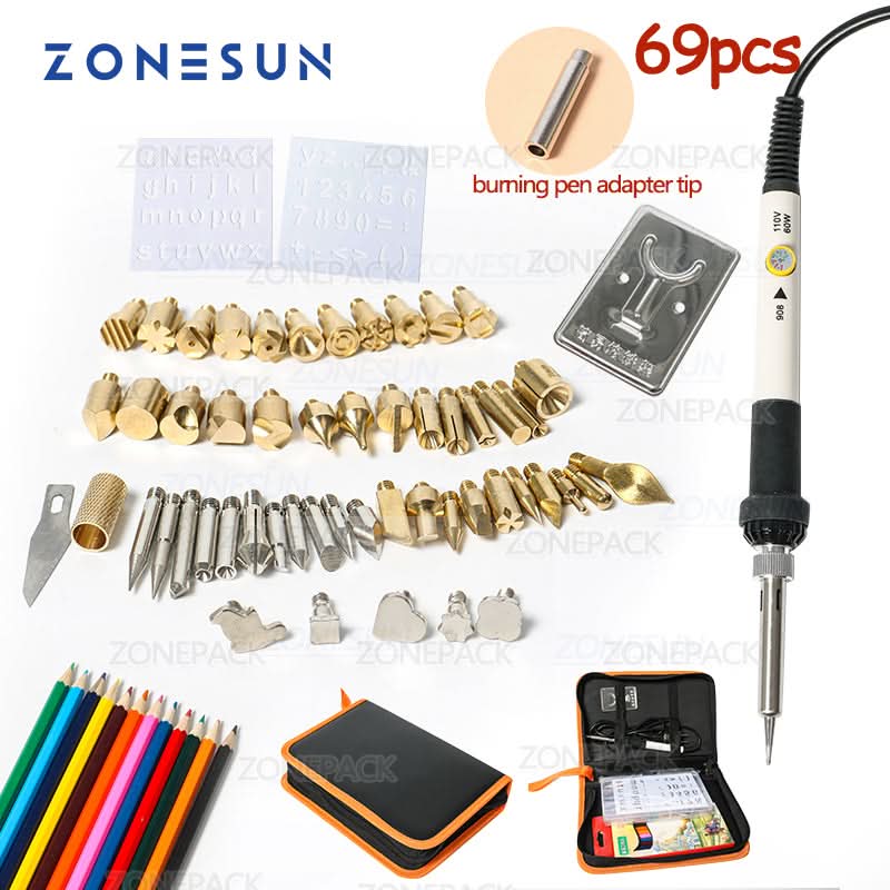 ZONEPACK Pyrography Soldering Iron Set for Wood Burning & Foil ...