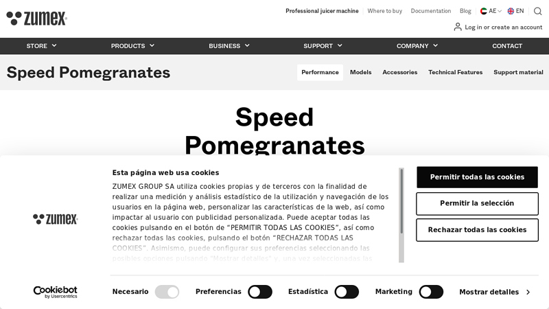 Zumex Speed Pomegranates